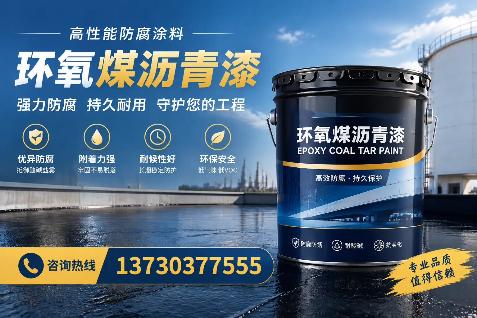 环氧煤沥青漆的耐久性分析，适合三沙的使用场景